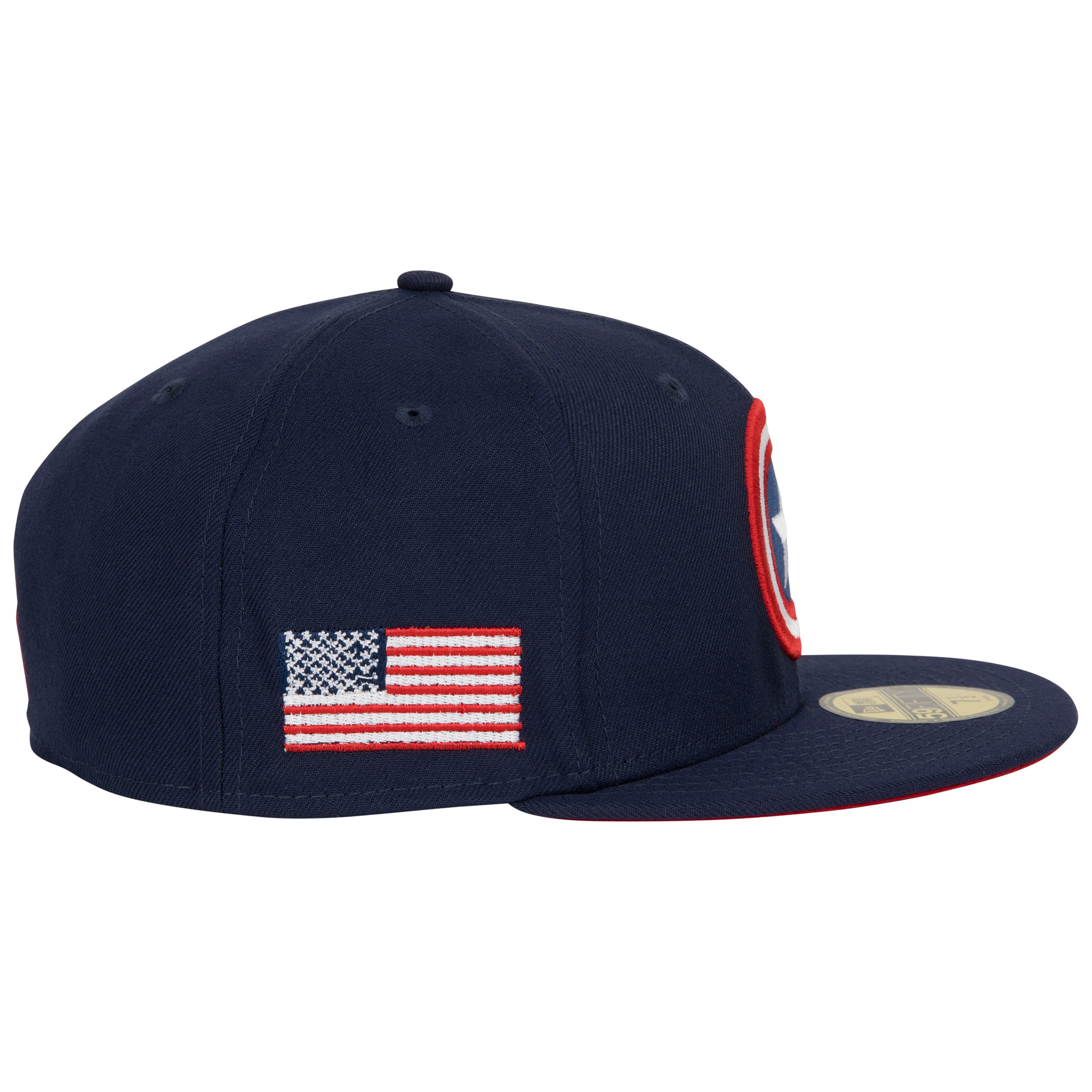 Captain America American Flag Navy Colorway New Era 59Fifty Fitted